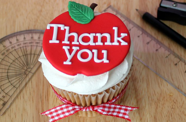 Teachers' thank you cupcakes