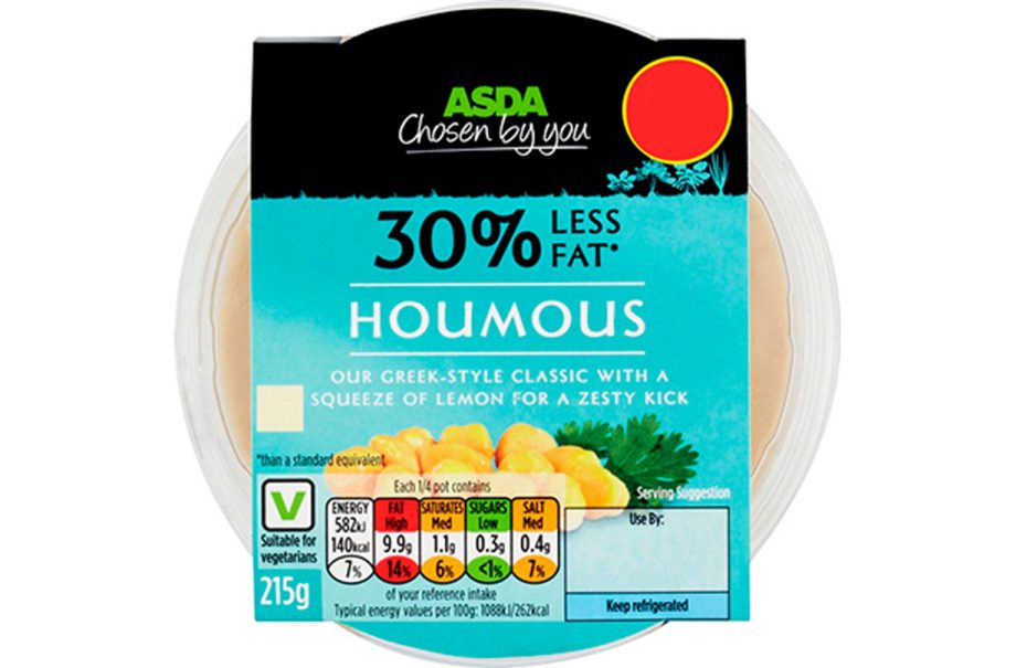 ASDA Reduced Fat Houmous Dip - 215g