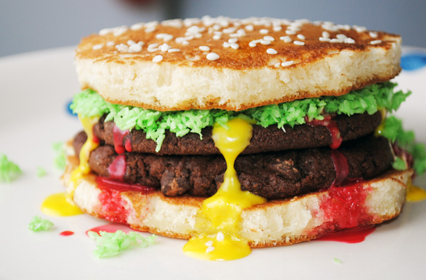 Burger pancakes