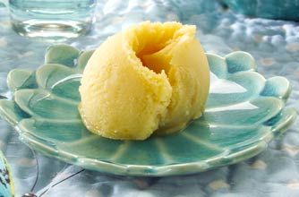 Mango and passion fruit sorbet