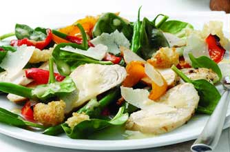 Roasted chicken and pepper salad recipe