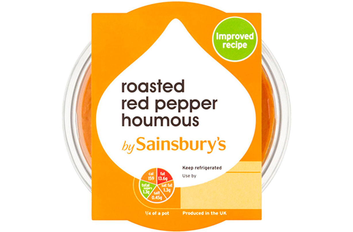 Sainsbury’s Roasted Red Pepper Houmous - 200g