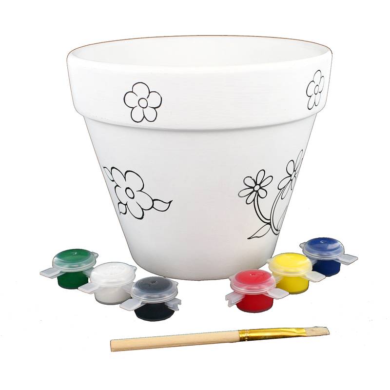 50 outdoor toys: paint your own flowerpot