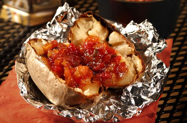 Tomato and chilli jacket potato
