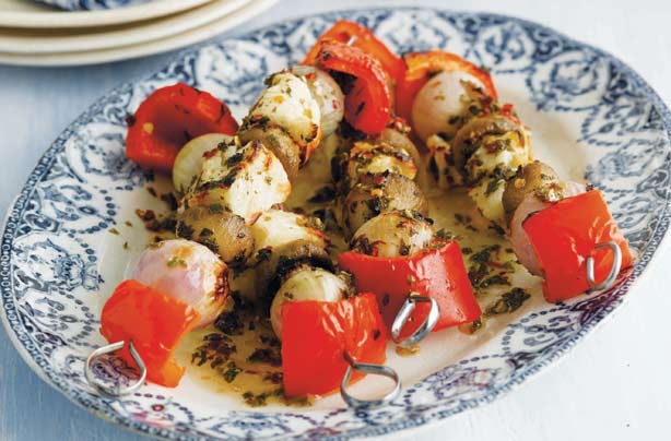 Halloumi kebabs