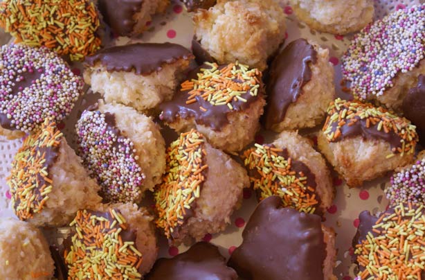chocolate and coconut party bites