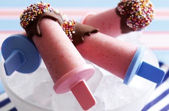 Strawberry milk lollies recipe
