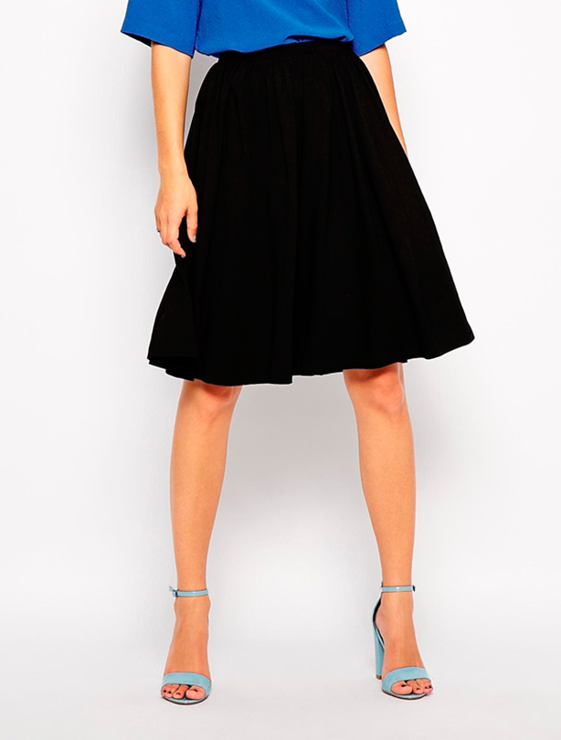 Best for Big thighs: Asos midi skater skirt