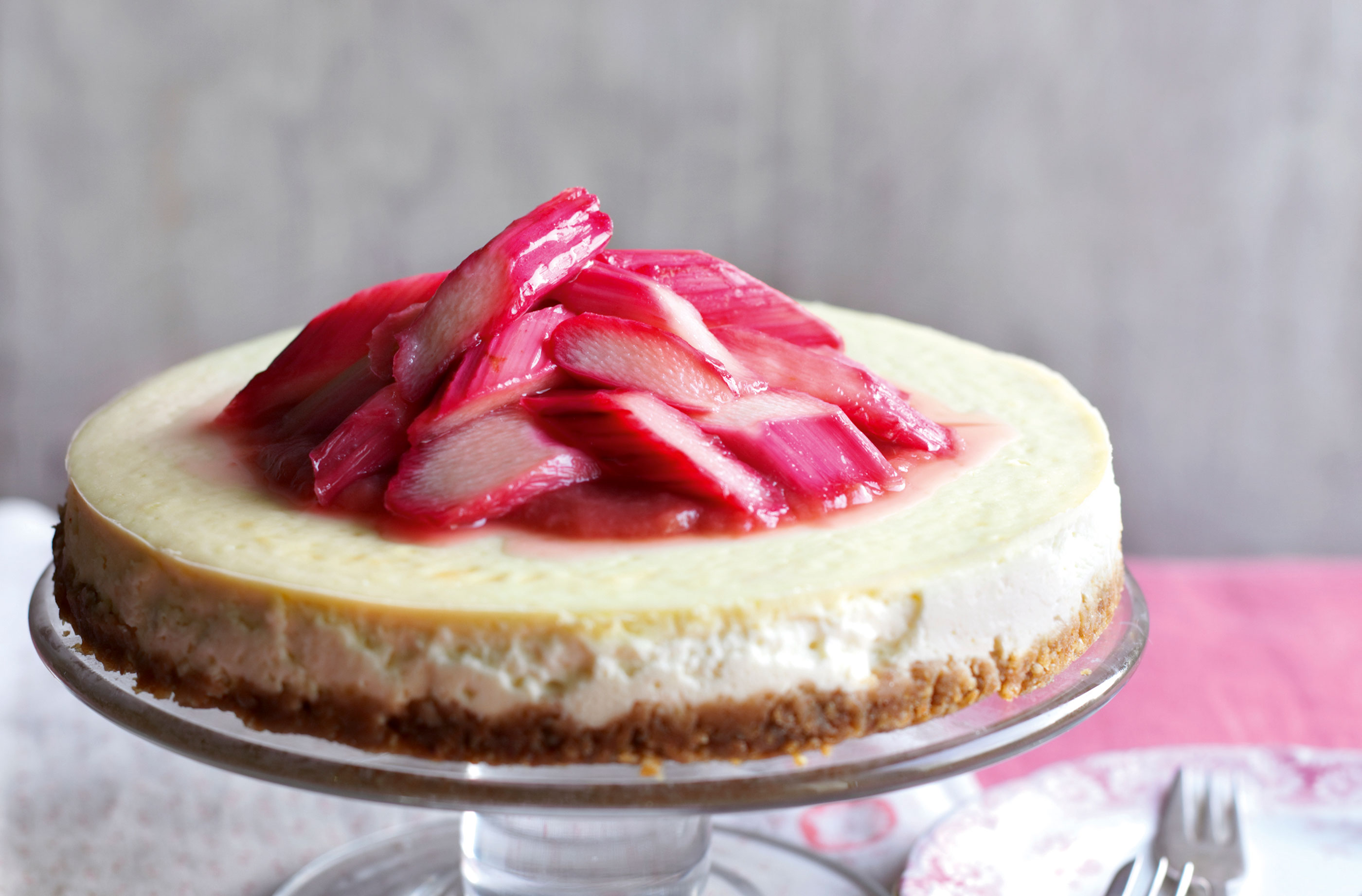 Baked Vanilla Cheesecake With Rhubarb And Ginger Compote Recipes