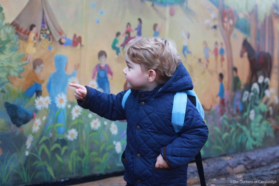 Prince George first day at nursery