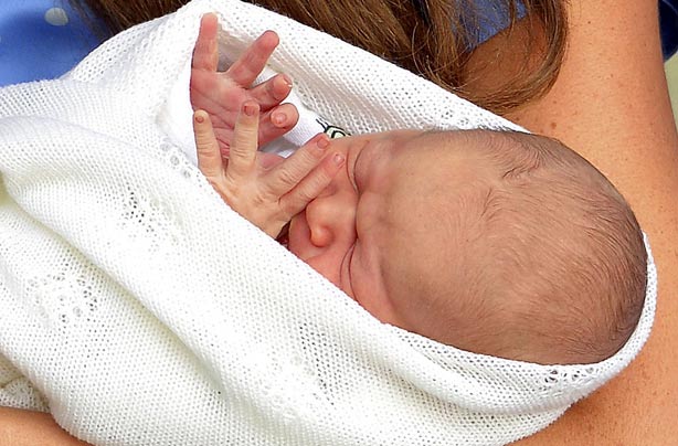 The Prince of Cambridge 'waves'