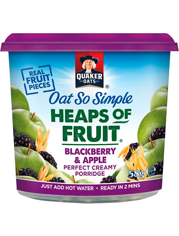 Quaker Oat So Simple Heaps of Fruit Blackberry & Apple