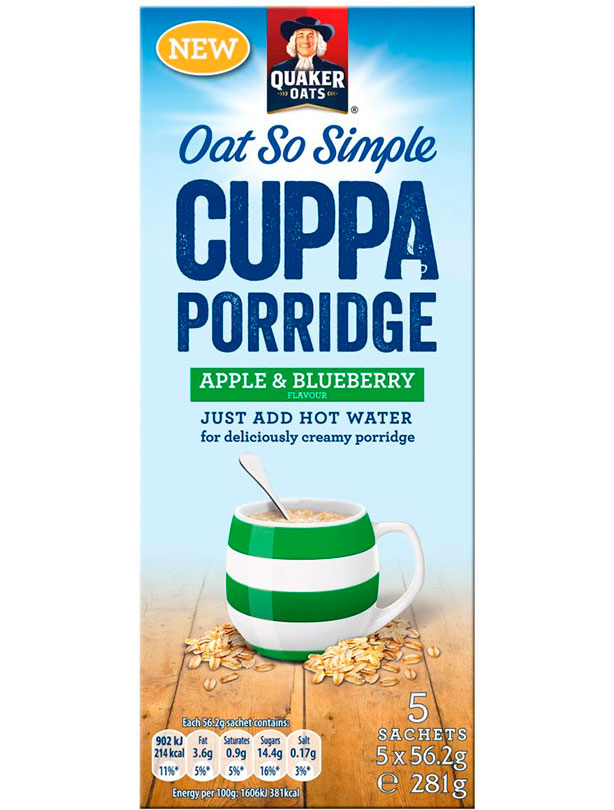 Quaker Oats So Simple Cuppa Porridge Apple & Blueberry