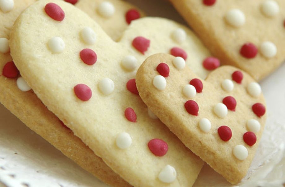 Dotty shortbread hearts