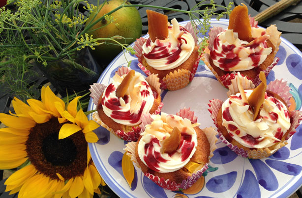 Mango and coconut cupcakes