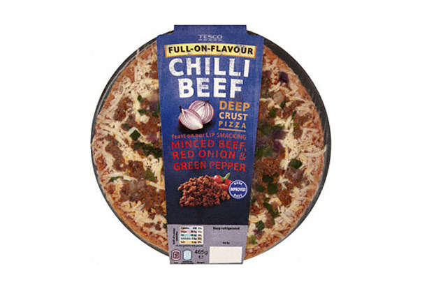 Tesco beef pizza