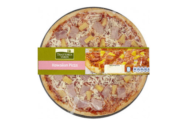 Tesco ham and pineapple pizza