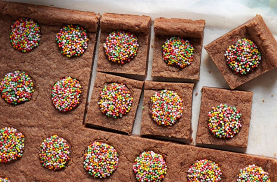Chocolate buttons slice