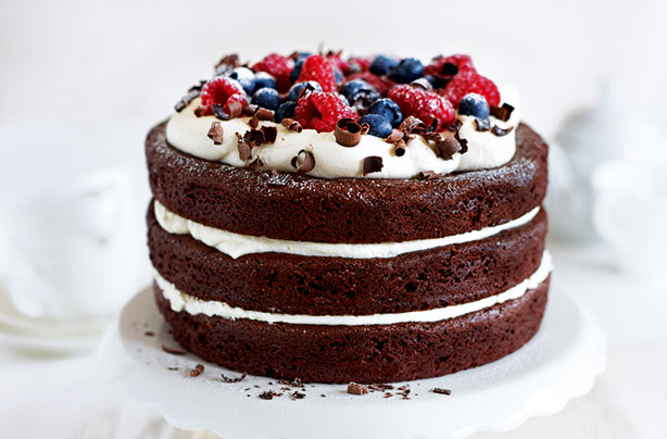 Gluten free and egg free chocolate layer cake