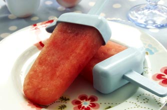 Watermelon and lime lollies