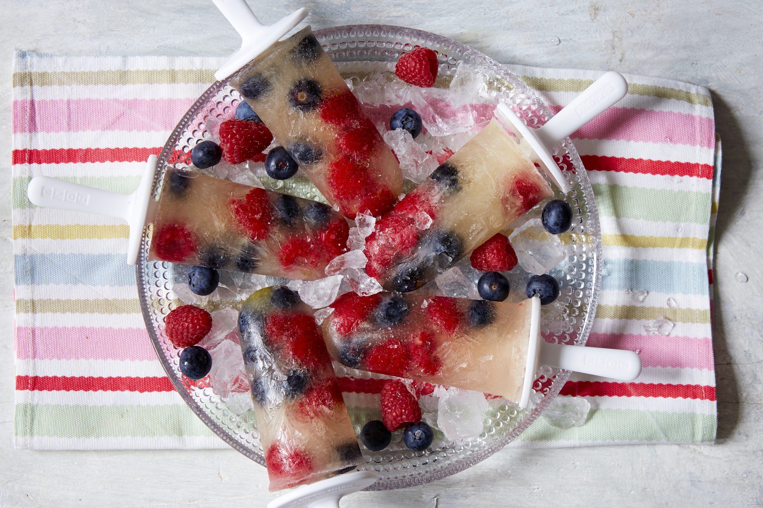 Coconut and rum ice pops