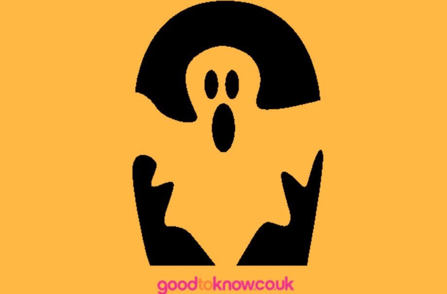 Ghost pumpkin carving pattern