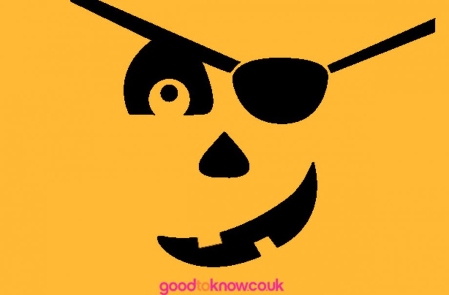 Jolly pirate pumpkin carving pattern