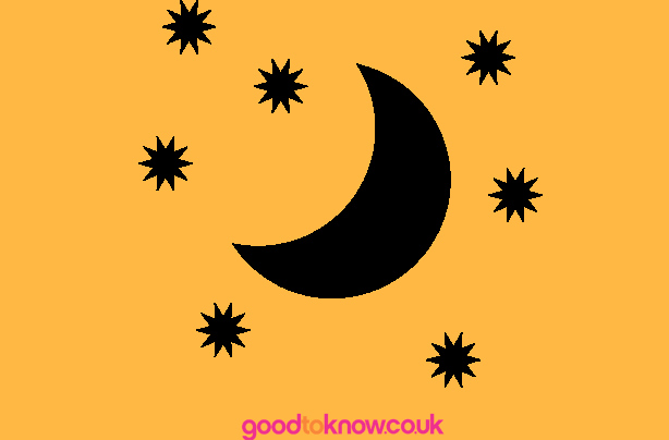 Moon and stars Halloween pumpkin carving template