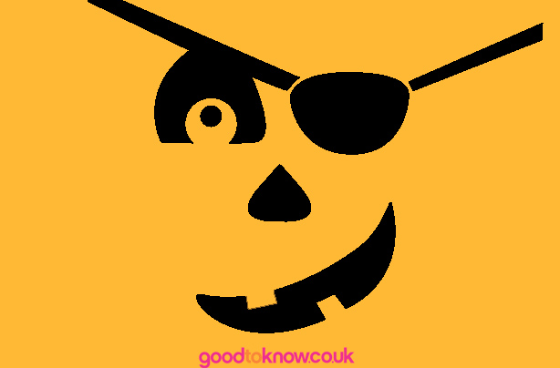 Pirate pumpkin carving pattern