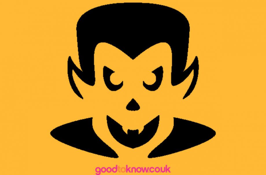 Vampire pumpkin carving pattern