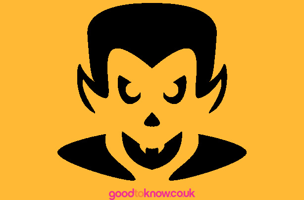 Vampire pumpkin carving pattern