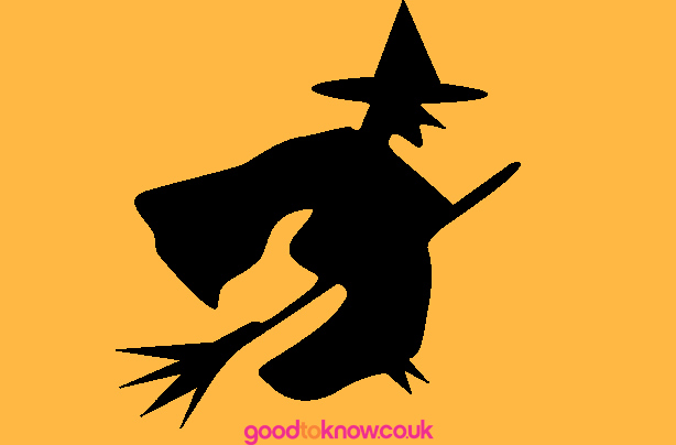 Witch Halloween pumpkin carving template