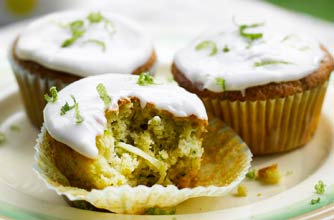 Courgette and lime muffins recipe