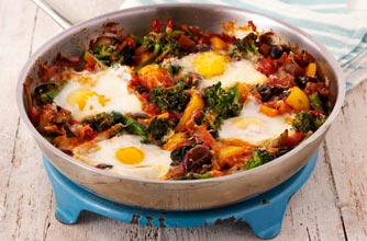 Gino D'Acampo's eggs with broccoli