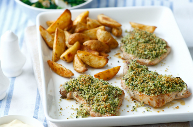 Herby pork steaks