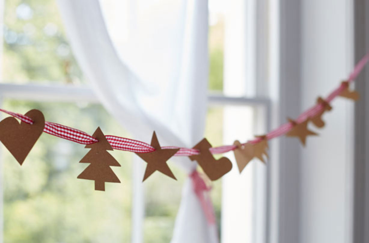 Homemade Christmas bunting