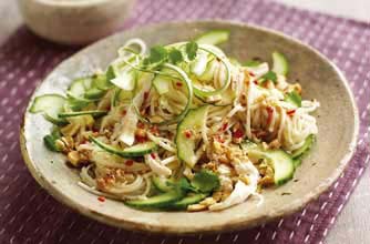 Peanut chicken noodle salad