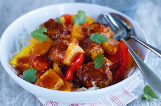 Sweet and sour sausage meatballs