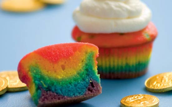 Rainbow cupcakes