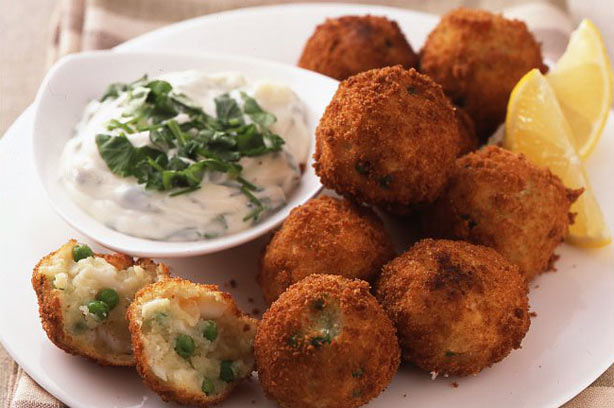 Cod and pea bites recipe
