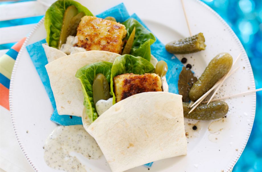 Fish burger wraps