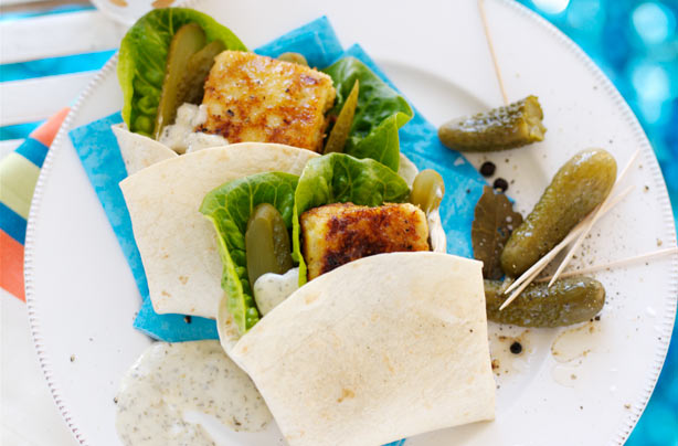 Fish burger wraps