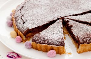 Chocolate and caramel tart