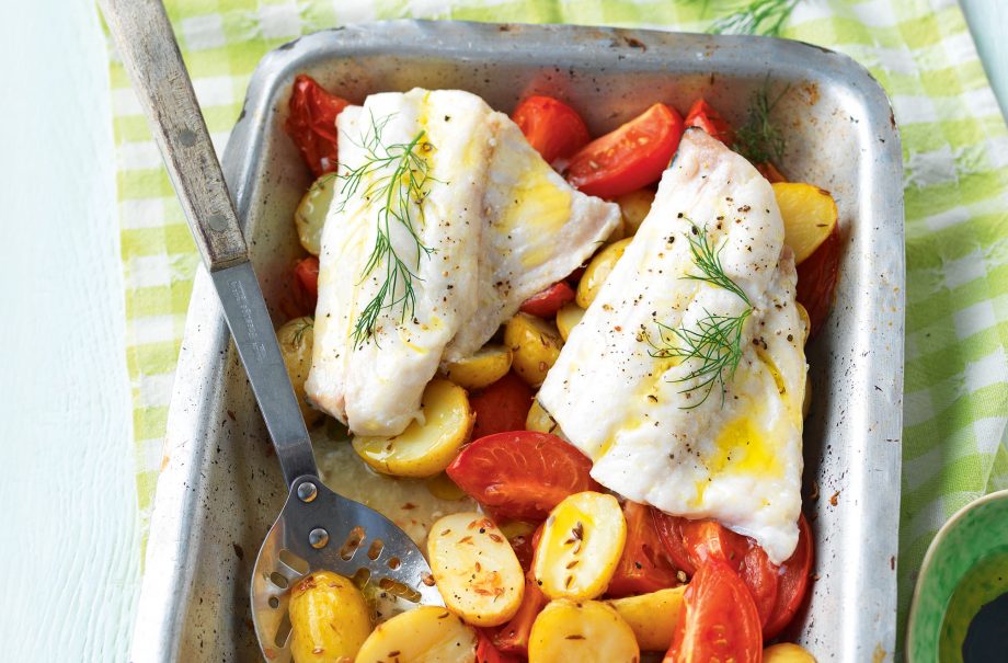 Roast haddock supper