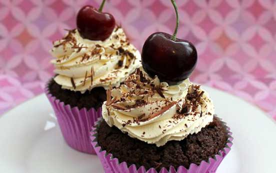 Black forest cupcakes