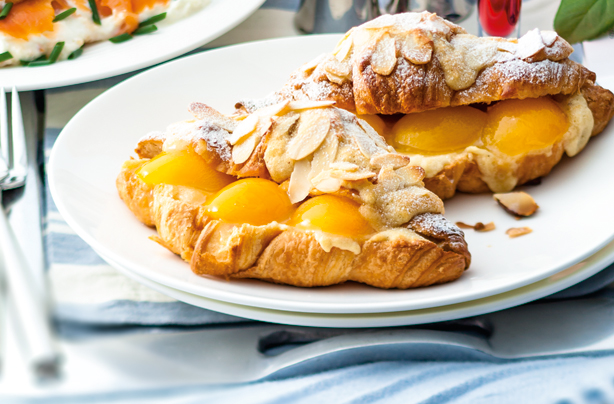 Almond and apricot croissants