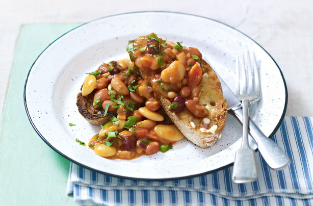 Homemade beans on toast