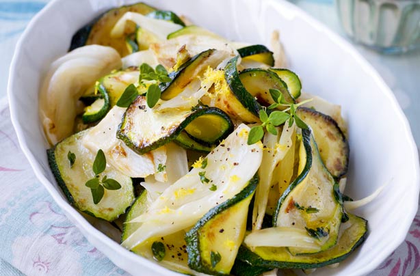 Thyme and lemon courgettes and fennel