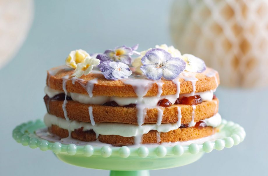 Elderflower drizzle cake