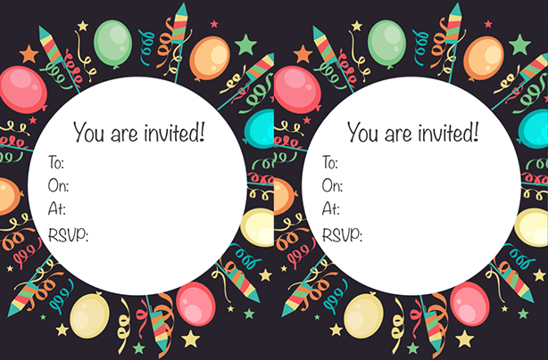 FREE printable children's birthday party invitations